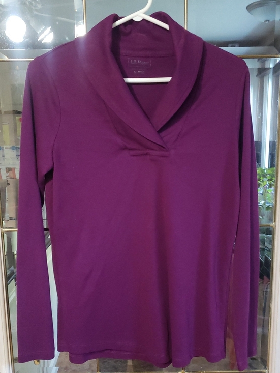 L.L. Bean Tops - L.L. BEAN Ladies Pima Cotton Tee Long Sleeve Purple. Size M Regular